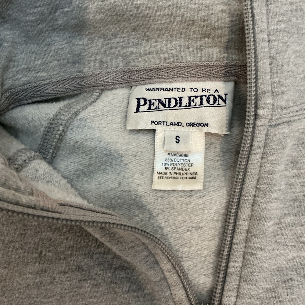 Pendleton Full Zip Jacket Heather Gray Cotton Ble… - image 4